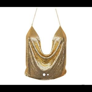 Sequin chain halter top